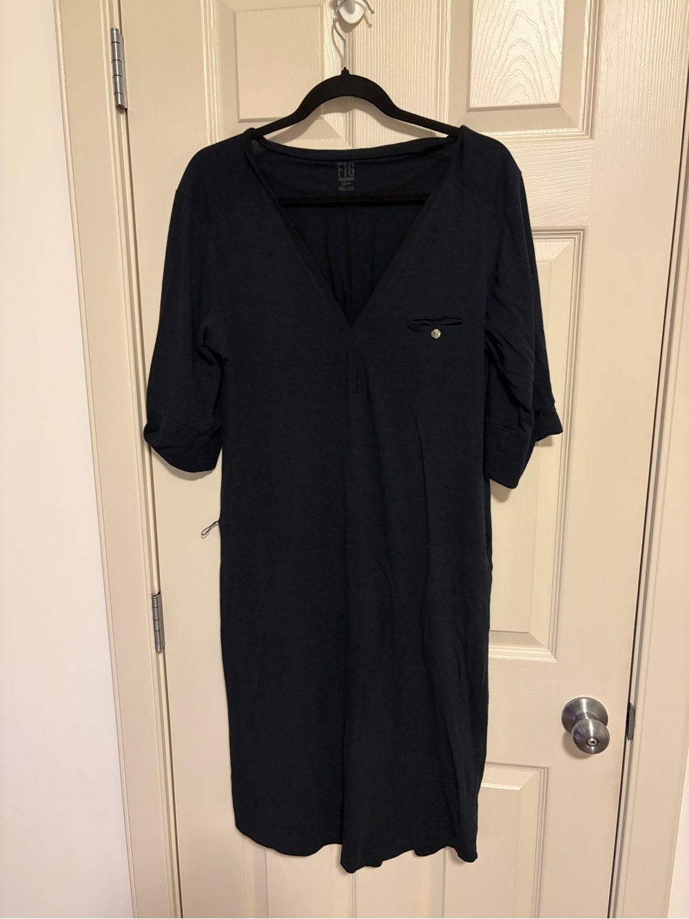 🐢 FIG - Navy Dress - Bamboo & Cotton - Size Medium